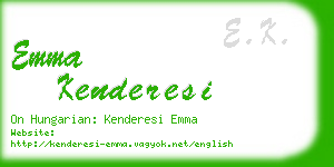 emma kenderesi business card